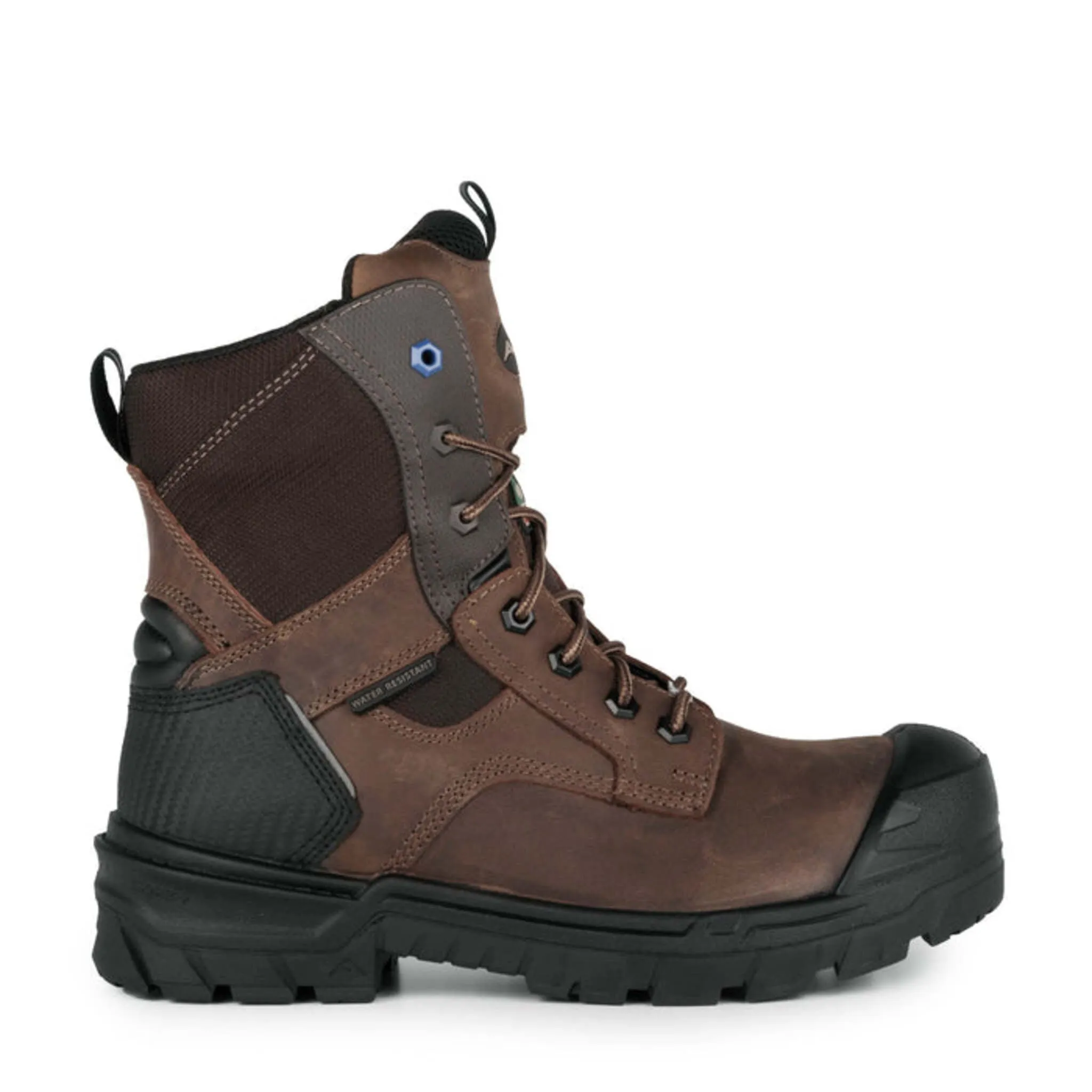 Acton Men's Safety Work Boots - G3O 8" Waterproof Leather, Composite Toe, Plate, Puncture & Slip Resistant, Rubber Sole, CSA Certified | Sizes 7-15