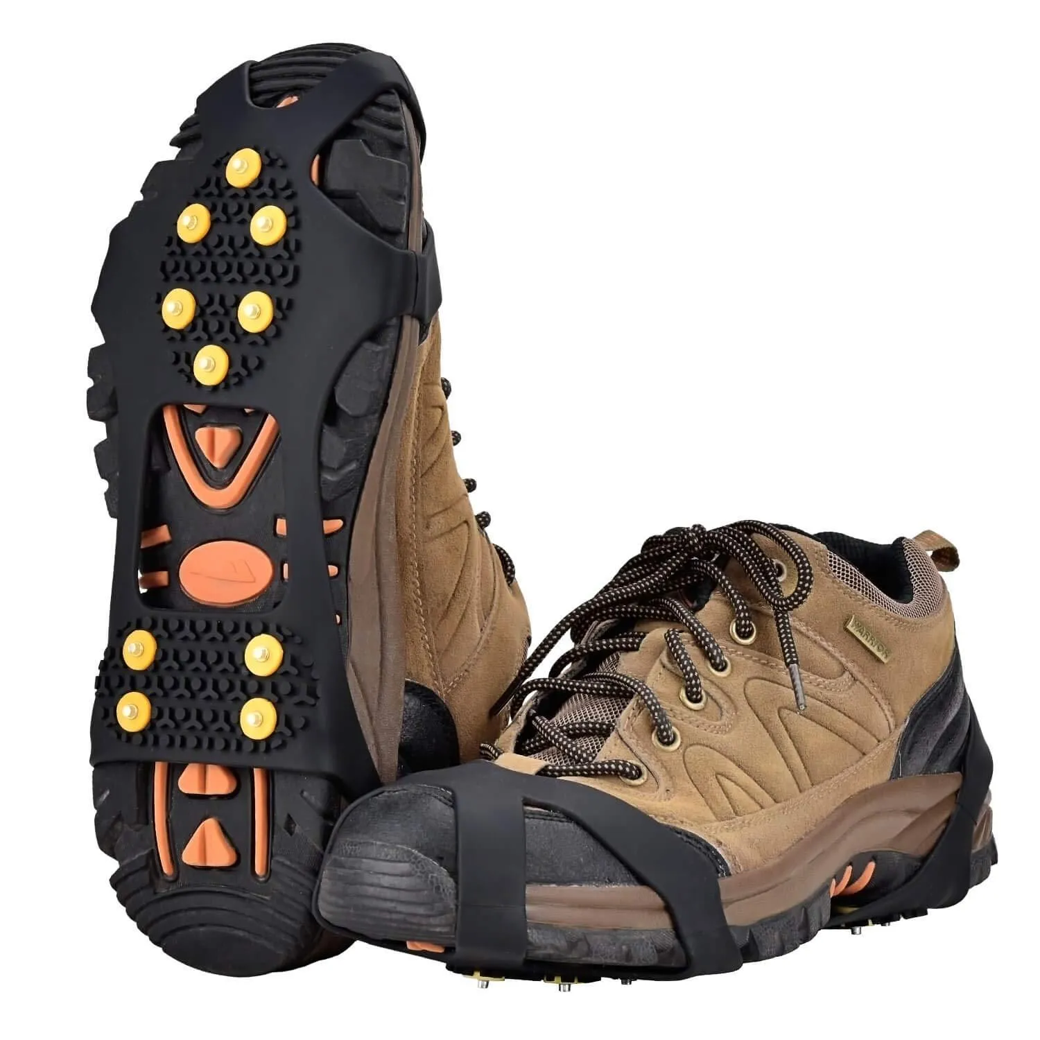 Aliglow Ice Snow Grips Over Shoe/Boot Traction Cleat Spikes Anti Slip Footwear 0 Size:M