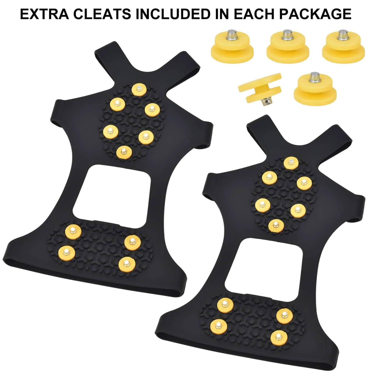 Aliglow Ice Snow Grips Over Shoe/Boot Traction Cleat Spikes Anti Slip Footwear 0 Size:M