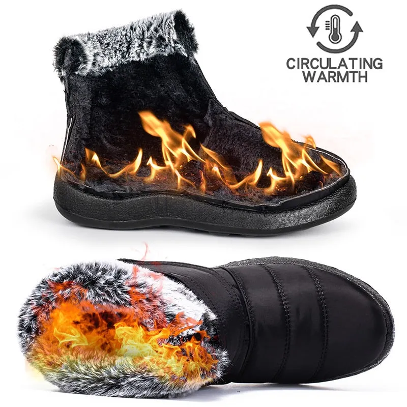 Cuzcare Orthopedic Winter Boots Warm Snow Ankle Waterproof Non Slip Boots For Women