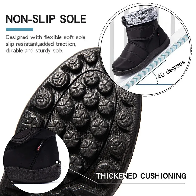 Cuzcare Orthopedic Winter Boots Warm Snow Ankle Waterproof Non Slip Boots For Women