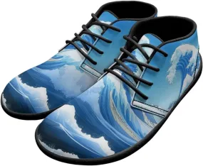 Forchrinse Beautiful Sun Pink Sky Print Mens Boots Causal Sneakers Shoes Lace up Mid Top Chukka Boots US 6-14,Office,Work,Party,Travel