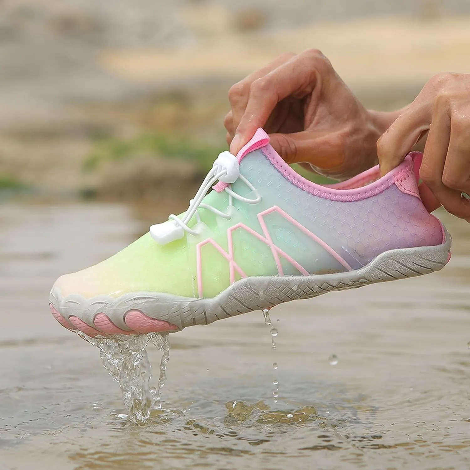 Hiking Shoes for Women Men Athletic Non Slip Water Shoes Lightweight Breathable Quick Dry Barefoot Shoes Unisex Grounded Footwear for Swimming Running Climbing Camping Surfing Riding Kayaking