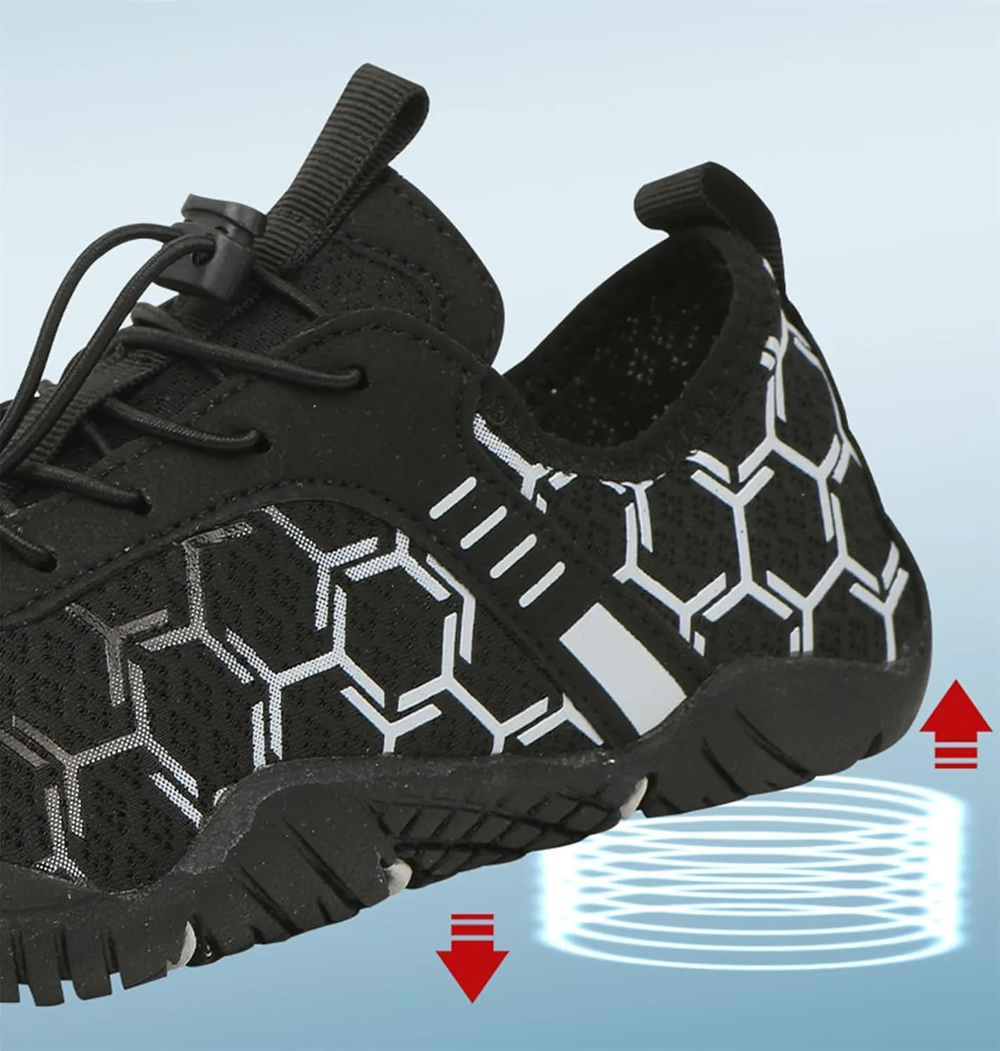 Hiking Shoes for Women Men Lightweight Non-Slip Barefoot Shoes Quick Dry Wide Toe Box Water Shoes Athletic Plaid Printed Water Shoes for Swimming Kayaking Surfing Running Exercising Climbing