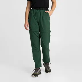 Impeccably Imperfect Womens Zip Off Pants Forest