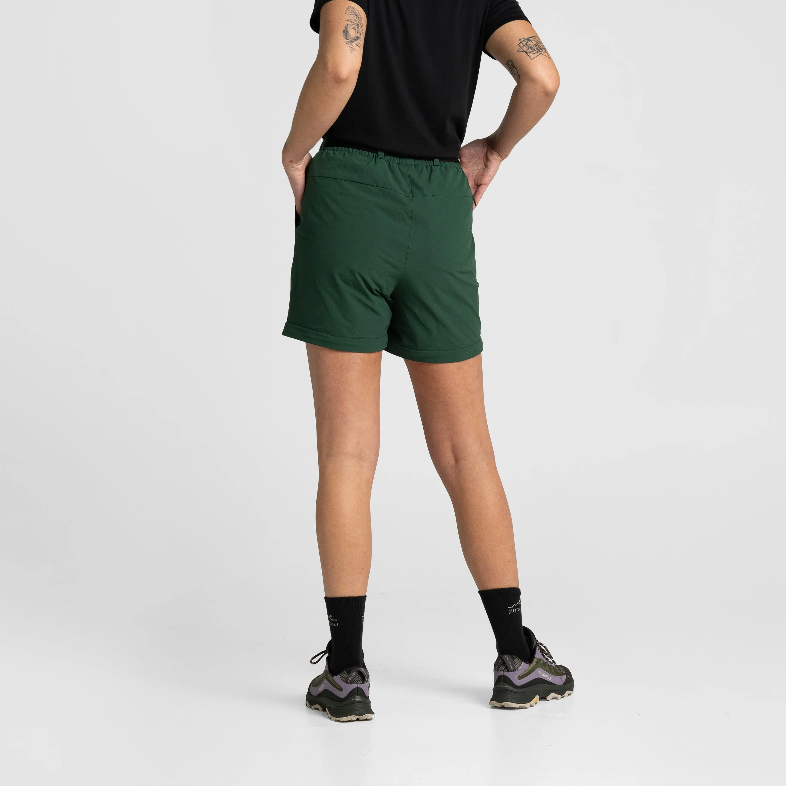 Impeccably Imperfect Womens Zip Off Pants Forest