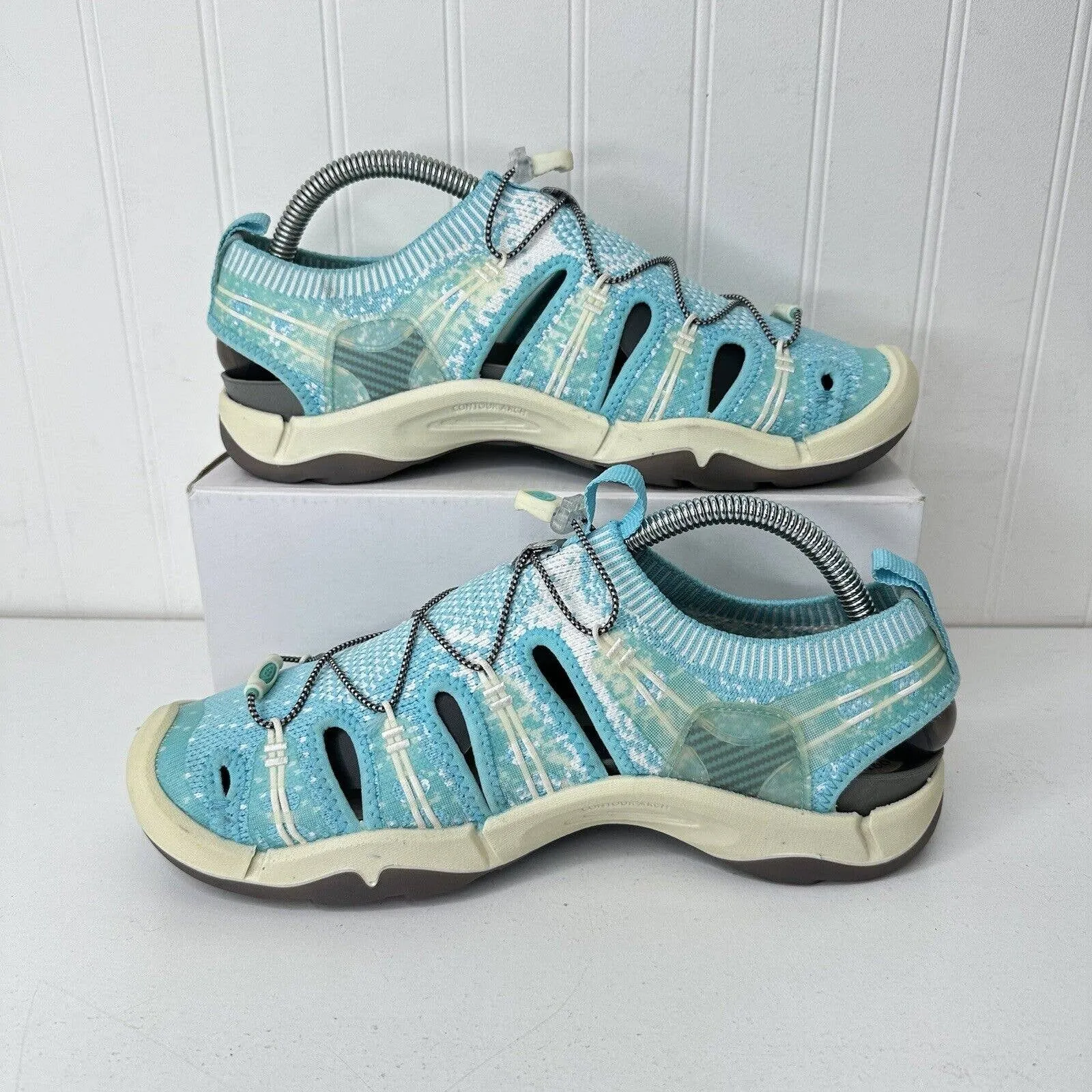 Keen EvoFit Sport Sandals Women's Size 10 Blue 1018907 Made In America Quick Dry