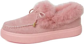 Ladmiple Boots For Women Ankle Booties Winter Snow Boots with Fur Lined Warm Slip On Comfortable Outdoor Walking Shoes