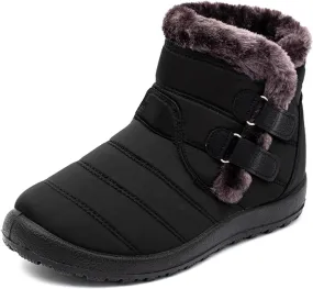 Ladmiple Winter Boots For Women Waterproof Snow Cute Ankle Booties Ladies Warm Fur Lined Thickening Outdoor Walking Shoes