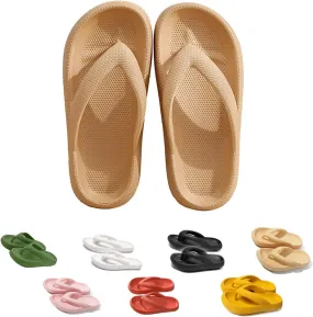 LELEBEAR Cloudies Flip Flops for Women, Cozislides Super Soft Pillow Flip Flops Summer Beach Non-slip Thick Cloud Slides