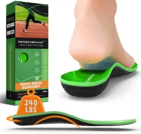 NASA Grade Running Insoles for Plantar Fasciitis for Women - High Arch Insoles for Men with Energy Return - Sports Inserts for Men for Shock Absorption, High Arch Support Inserts Designed for Athletes
