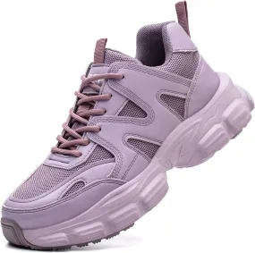 Steel Toe Shoes for Women Men Wide Non Slip Composite Work Sneakers Indestructible Comfortable Safety Tennis Shoes Lightweight Breathable Construction Sneakers Puncture Proof Ergonomic Design
