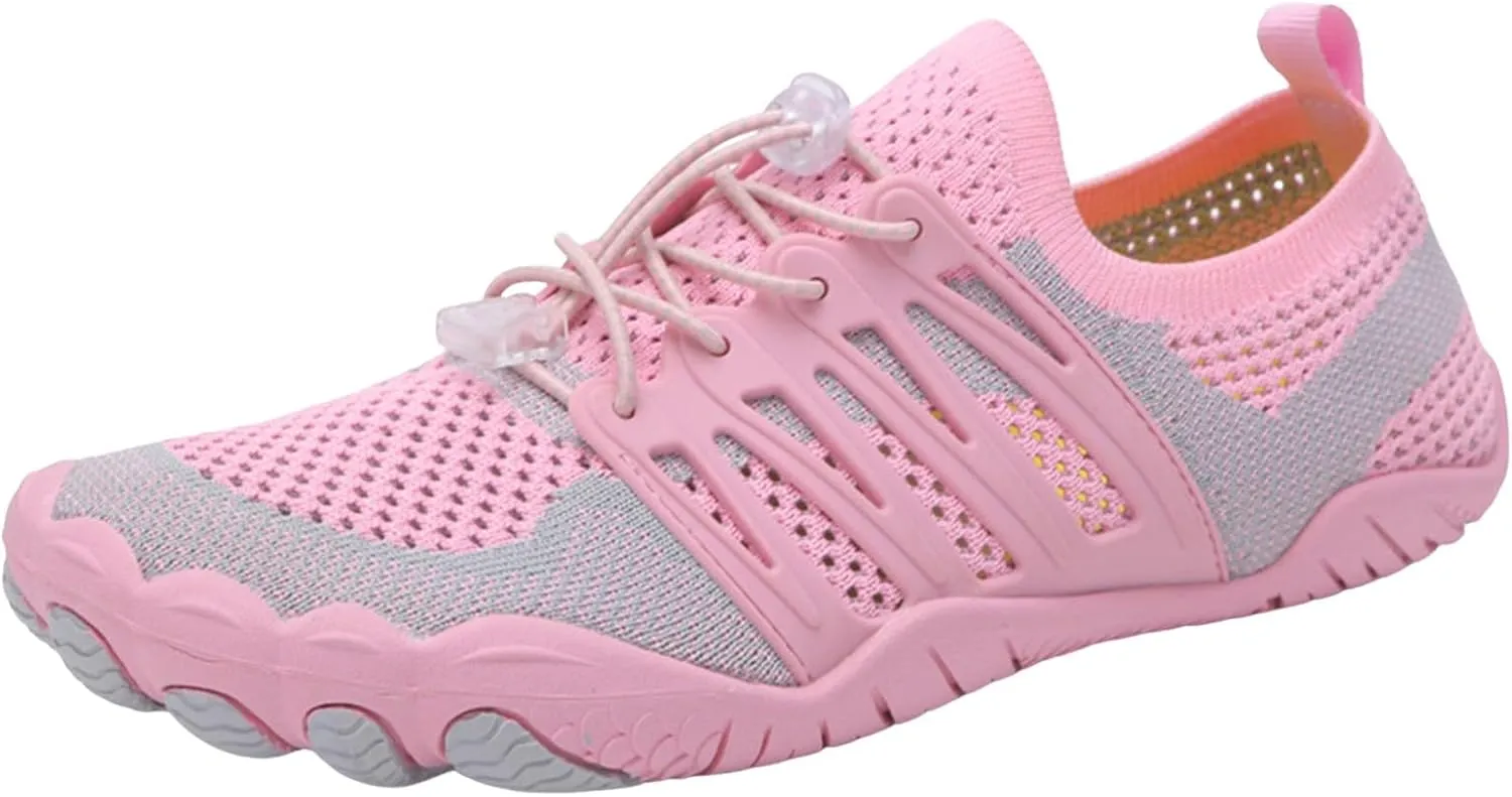 Water Shoes for Women Men Barefoot Shoes Non Slip Water Socks Wading Diving Swim Shoe Sand Socks for Beach Volleyball Summer Slip on Hiking Rock Climbing Shoe Indoor Fitness Yoga Footwear C-Pink