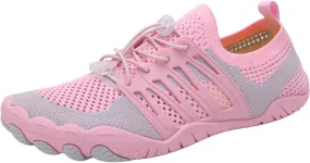 Water Shoes for Women Men Barefoot Shoes Non Slip Water Socks Wading Diving Swim Shoe Sand Socks for Beach Volleyball Summer Slip on Hiking Rock Climbing Shoe Indoor Fitness Yoga Footwear C-Pink