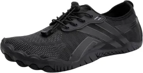 Water Shoes for Women Men Barefoot Shoes Non Slip Water Socks Wading Diving Swim Shoe Sand Socks for Beach Volleyball Summer Slip on Hiking Rock Climbing Shoe Indoor Fitness Yoga Footwear E-Black