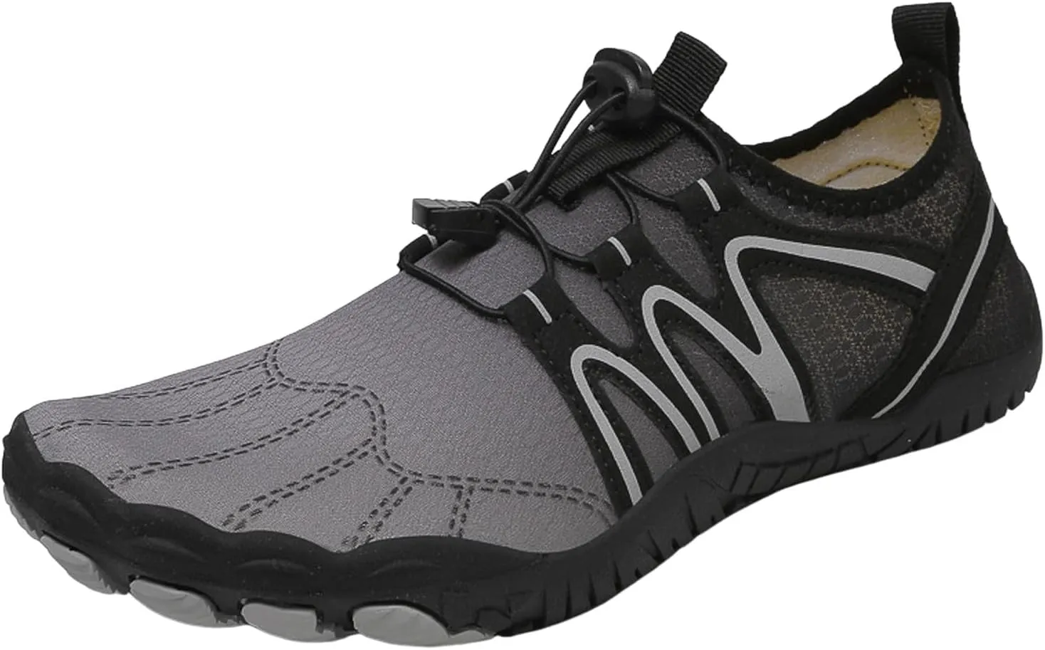 Water Shoes for Women Men Barefoot Shoes Non Slip Water Socks Wading Diving Swim Shoe Sand Socks for Beach Volleyball Summer Slip on Hiking Rock Climbing Shoe Indoor Fitness Yoga Footwear J-Black
