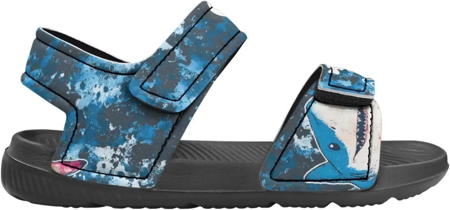 Whale Axolotl Sandals Cartoon Kids Summer Beach Water Shoes Toddler Boys Girls Sport Athletic Outdoor Sandals Adjustable