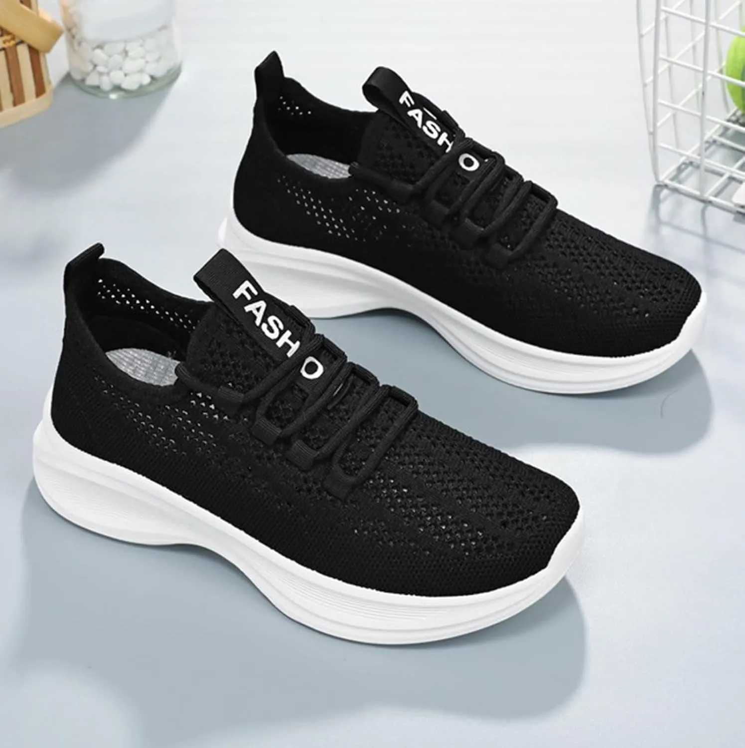 Women Walking Shoes Sock Sneakers Slip-On Breath Walking Shoes Women Jogging Men Casual Dress Shoes High Top Sneakers Steel Toe Tennis Shoe White Loafers