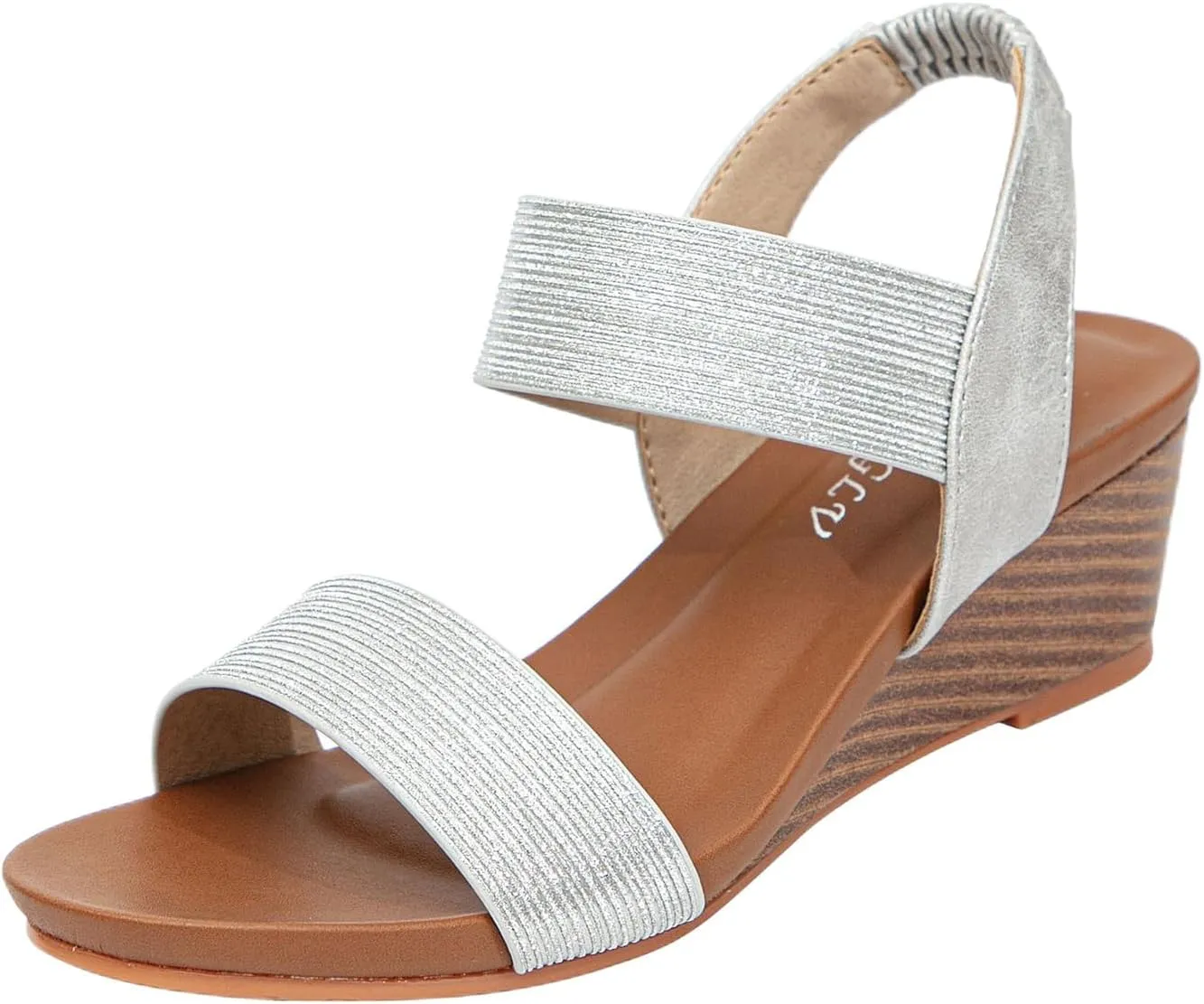 Womens Flat Sandals Open Toe Ankle Strap Casual Flatform Wedges, Comfortable Summer Slip on Low Wedge Sandals Beach Outdoor Casual Walking Shoes