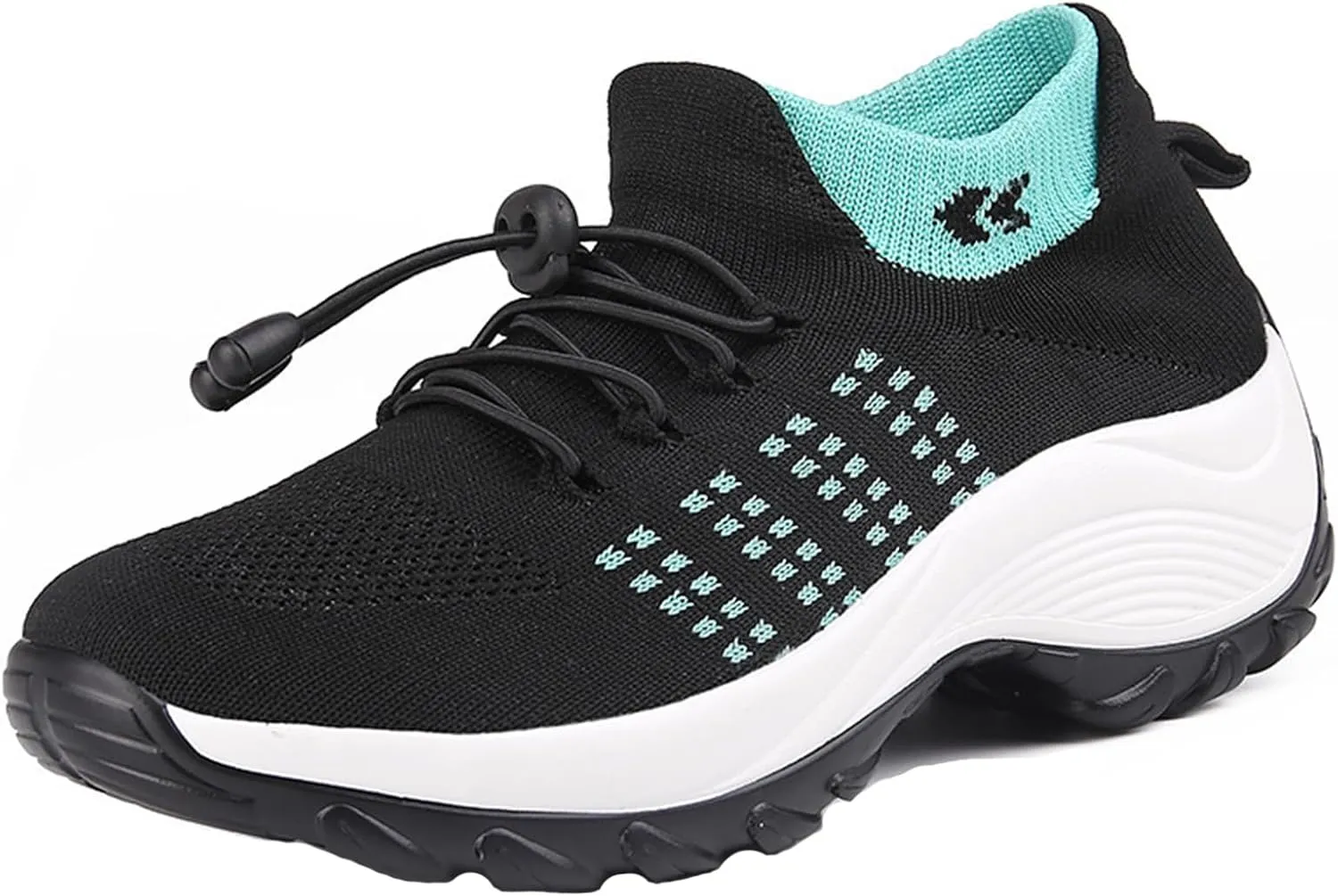 Women's Mesh Socks Platform Walking Shoes Comfortable Slip-On with Arch Support Orthopedic Sneakers Fashion Breathable Outdoor Casual Sneakers