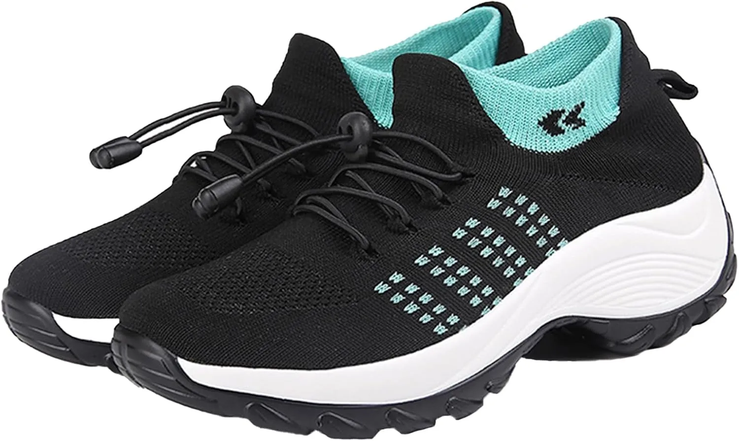 Women's Mesh Socks Platform Walking Shoes Comfortable Slip-On with Arch Support Orthopedic Sneakers Fashion Breathable Outdoor Casual Sneakers